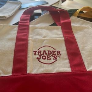 NWT Trader Joe’s Mini Canvas Tote | Red